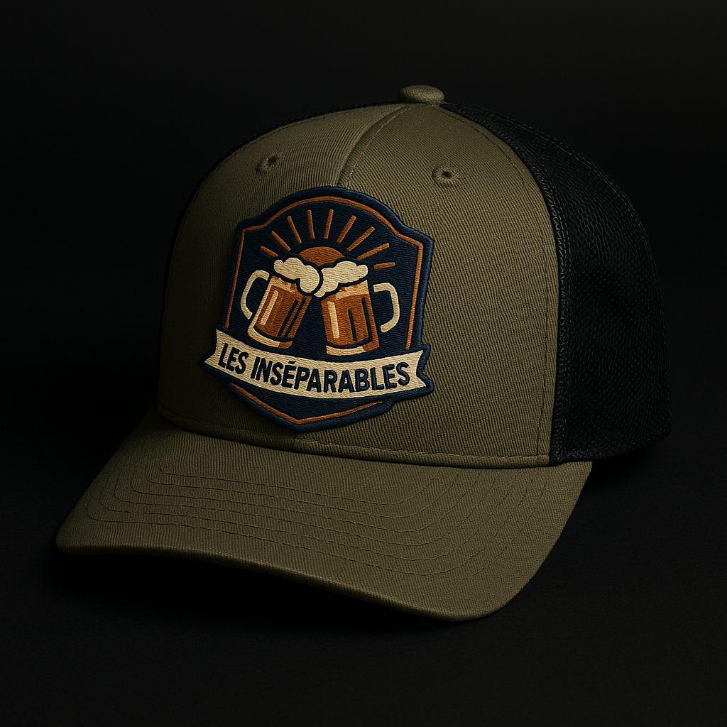 Casquette avec un logo de bande généré par IA
